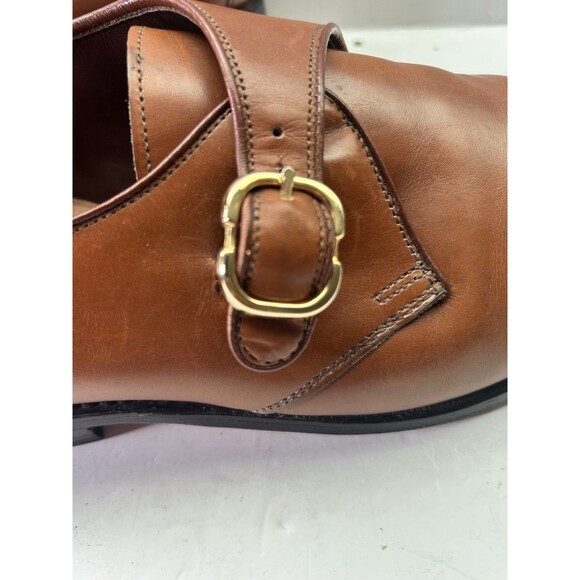 Allen Edmonds Garner Monk Strap Plain Toe Dress Shoe Size 8.5 D Brown